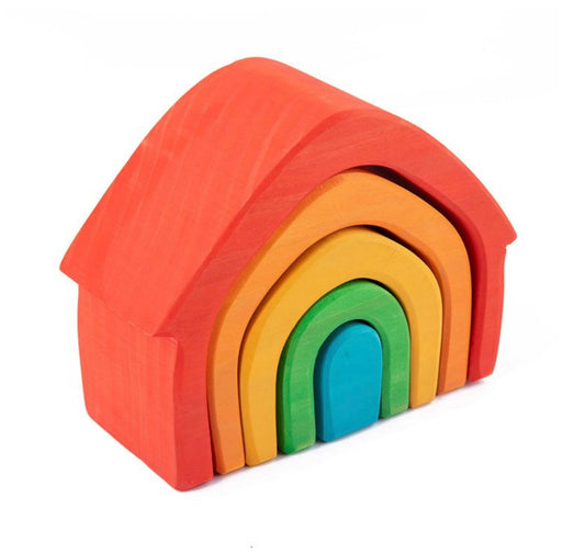 Wooden rainbow house