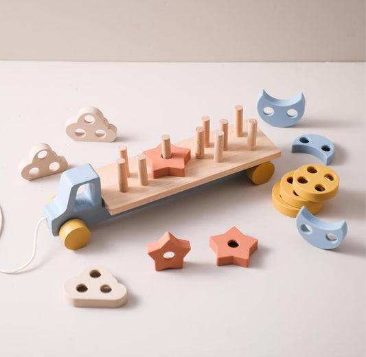 Wooden Puzzle Push Truck