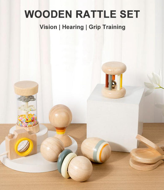 Wooden Rattle Set