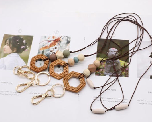 Hexagon Beaded Lanyard