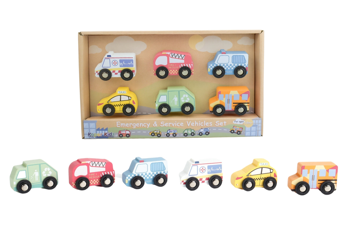 Wooden Transport Set